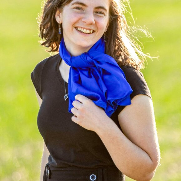 Purple Silk Wildrag Scarf - Picture 2 of 5